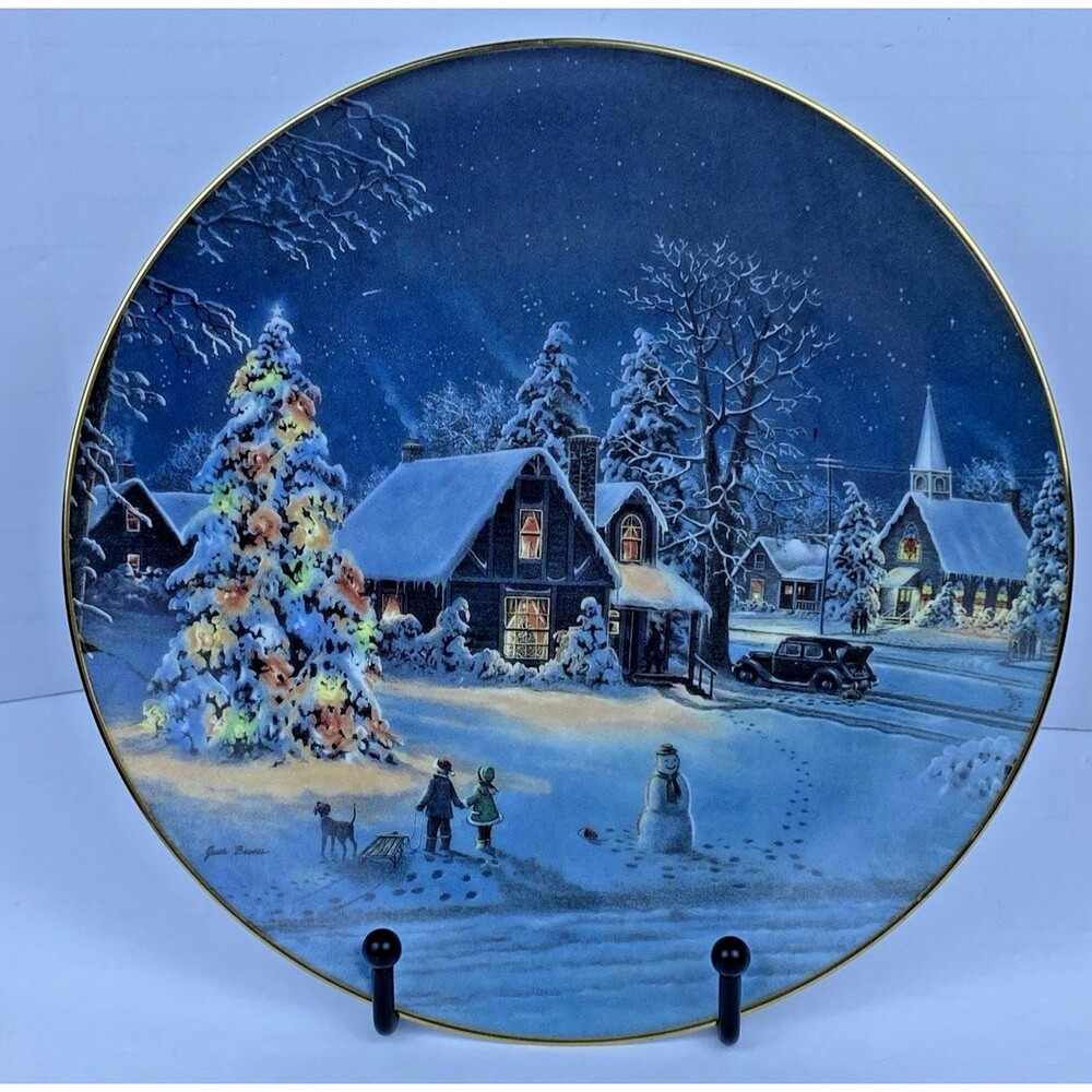Bradford Exchange Oh Christmas Tree Jesse Barnes Plate #1 Limited Hand Numbered